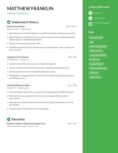 Resume example 4