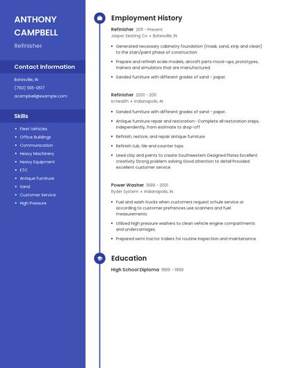 Refinisher Resume