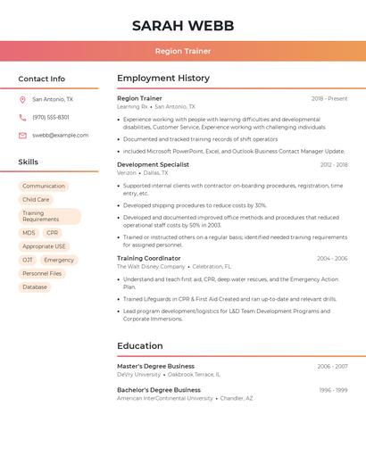 Resume example 3