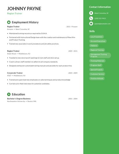 Resume example 5