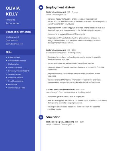 Regional Accountant Resume