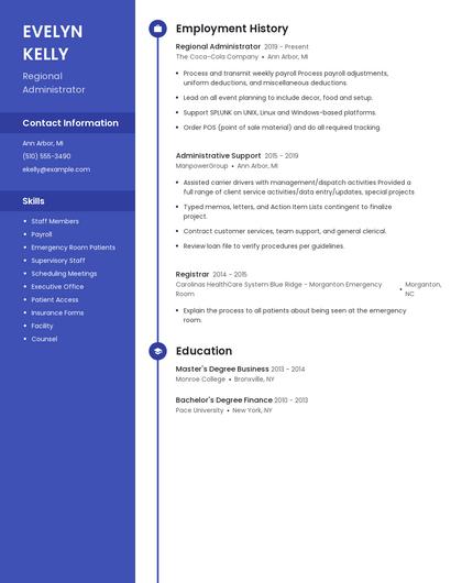 Regional Administrator Resume