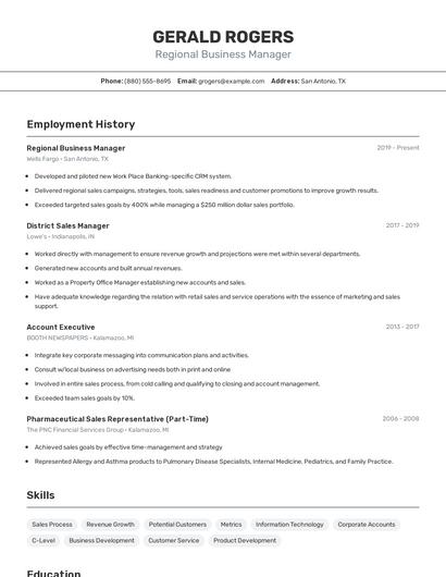 Resume example 2