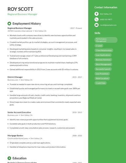 Resume example 5
