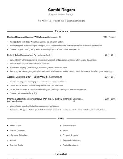 Resume example 1