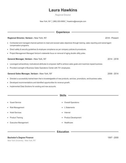 Resume example 1