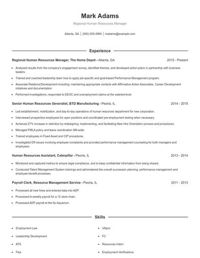 Resume example 1