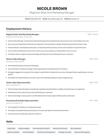 Resume example 2