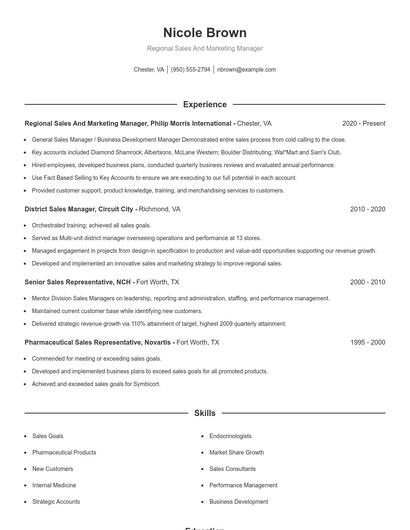 Resume example 1