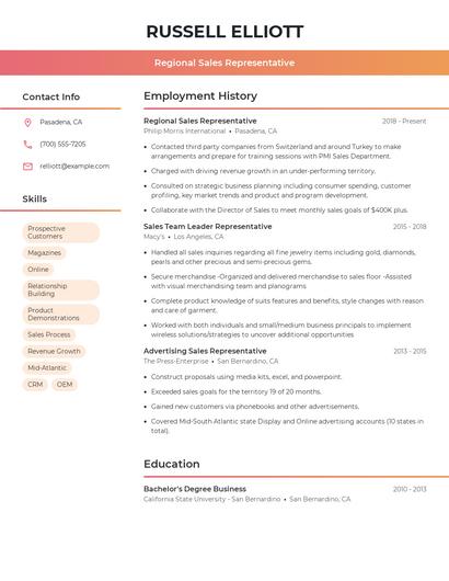 Resume example 3
