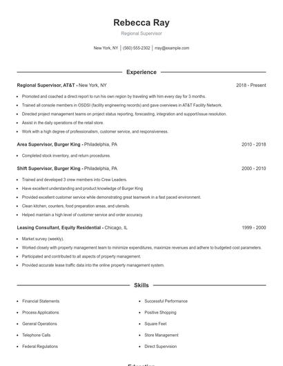 Resume example 1