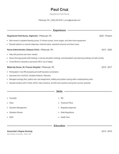 Resume example 1