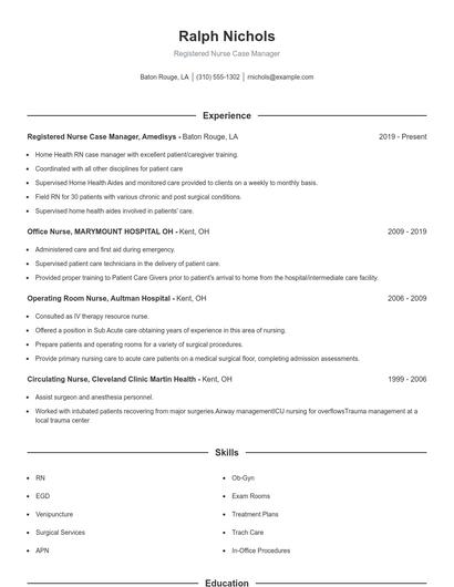 Resume example 1