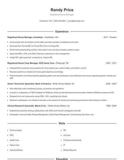 Resume example 1