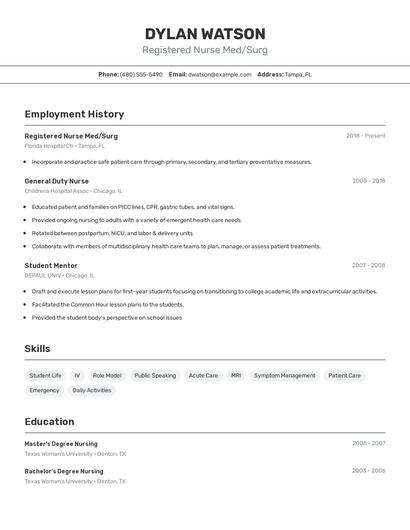 Resume example 2