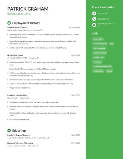 Resume example 5