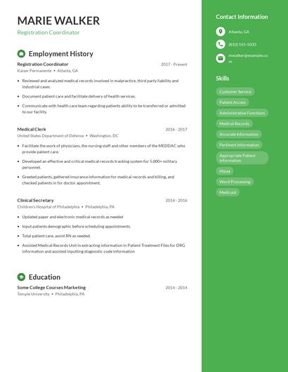 Resume example 5