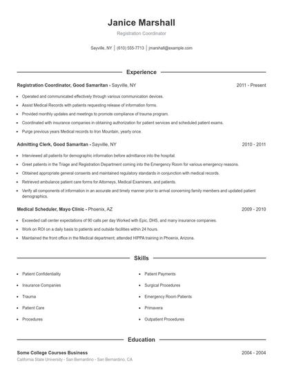 Resume example 1
