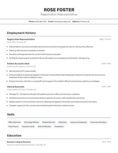 Resume example 2