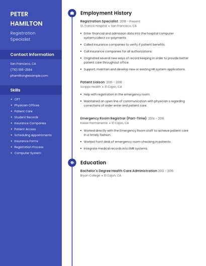Registration Specialist Resume