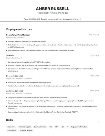 Resume example 2