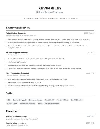 Resume example 2