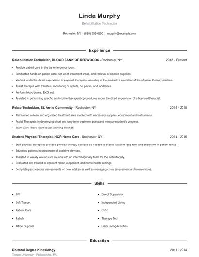 Resume example 1