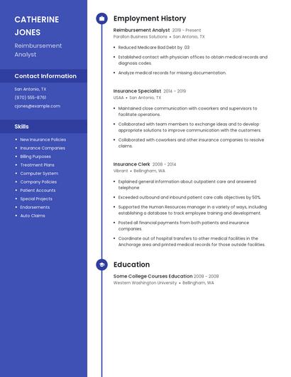 Reimbursement Analyst Resume