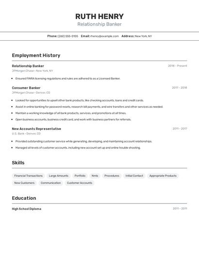 Resume example 2