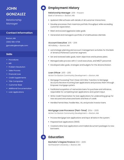 Resume example 5