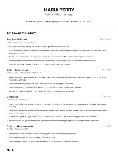 Resume example 2