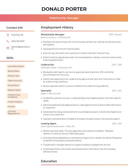 Resume example 3
