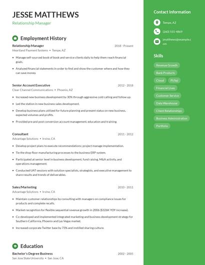 Resume example 4