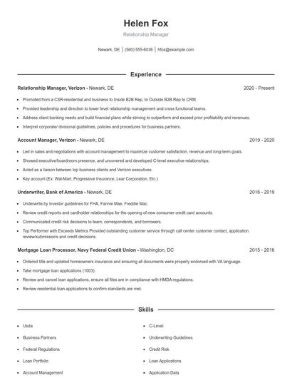 Resume example 1