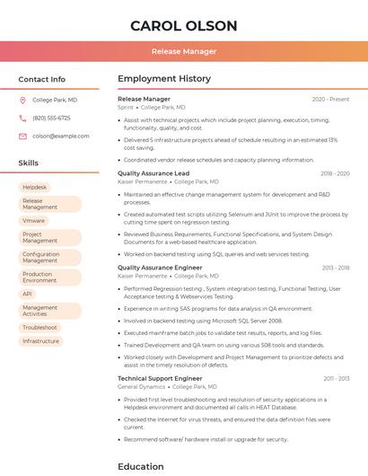 Resume example 3