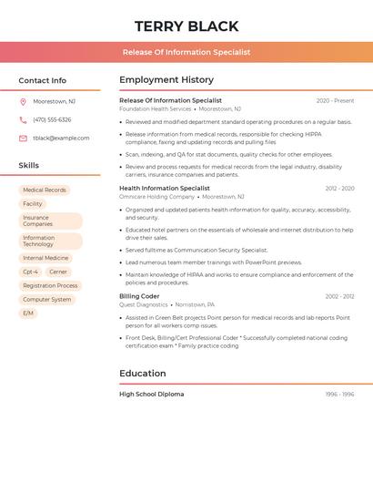 Resume example 3