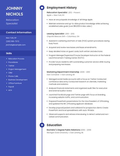 Resume example 5