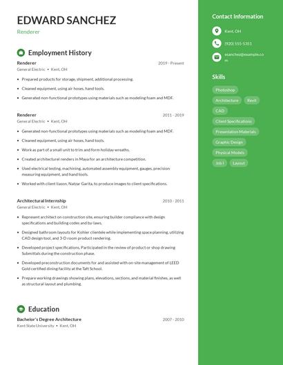 Renderer Resume