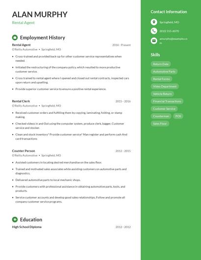 Resume example 5