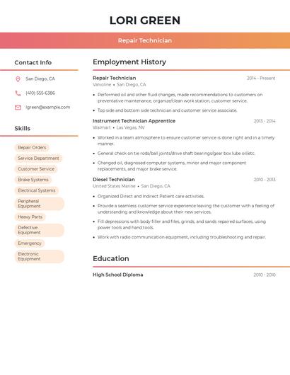 Resume example 3