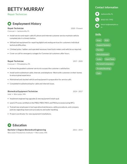 Resume example 4