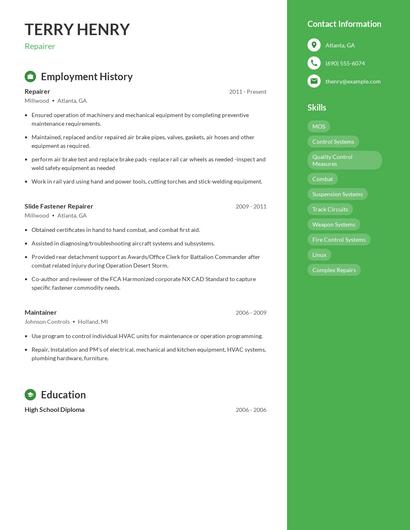 Resume example 4