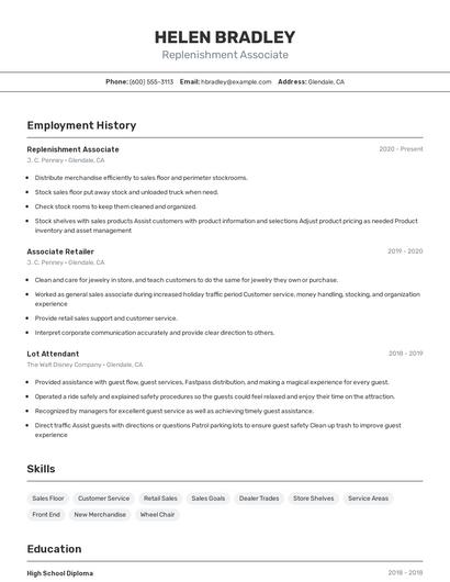 Resume example 2