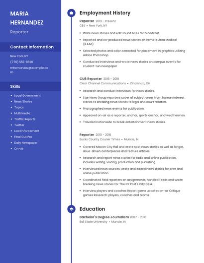 Resume example 5