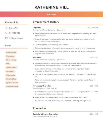 Resume example 3