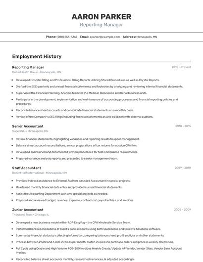 Resume example 2