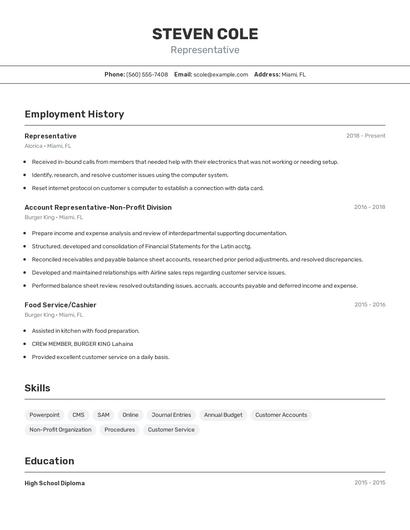 Resume example 2
