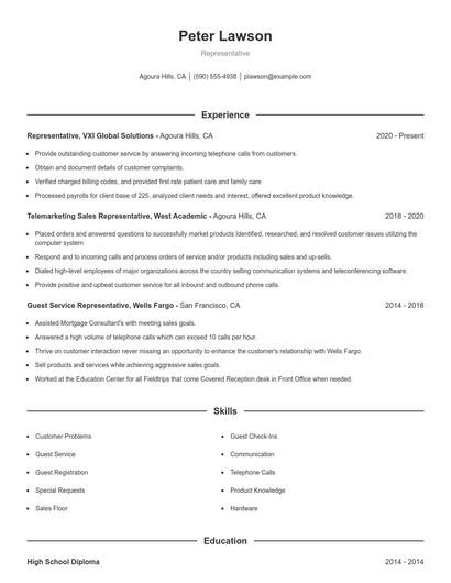 Resume example 1