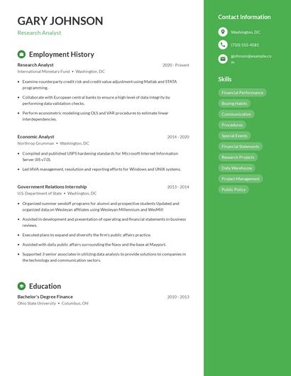 Resume example 4