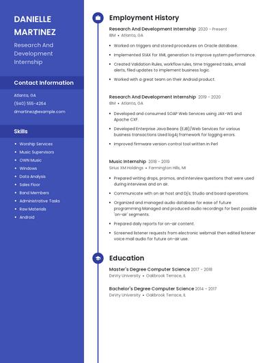 Resume example 4